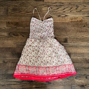 vintage y2k deadstock verty paisley in red/cream multi